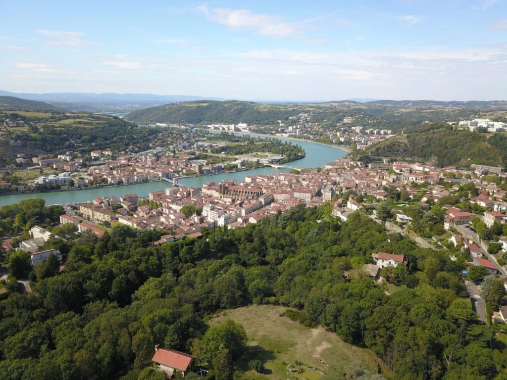 Vue aérienne de Vienne nord